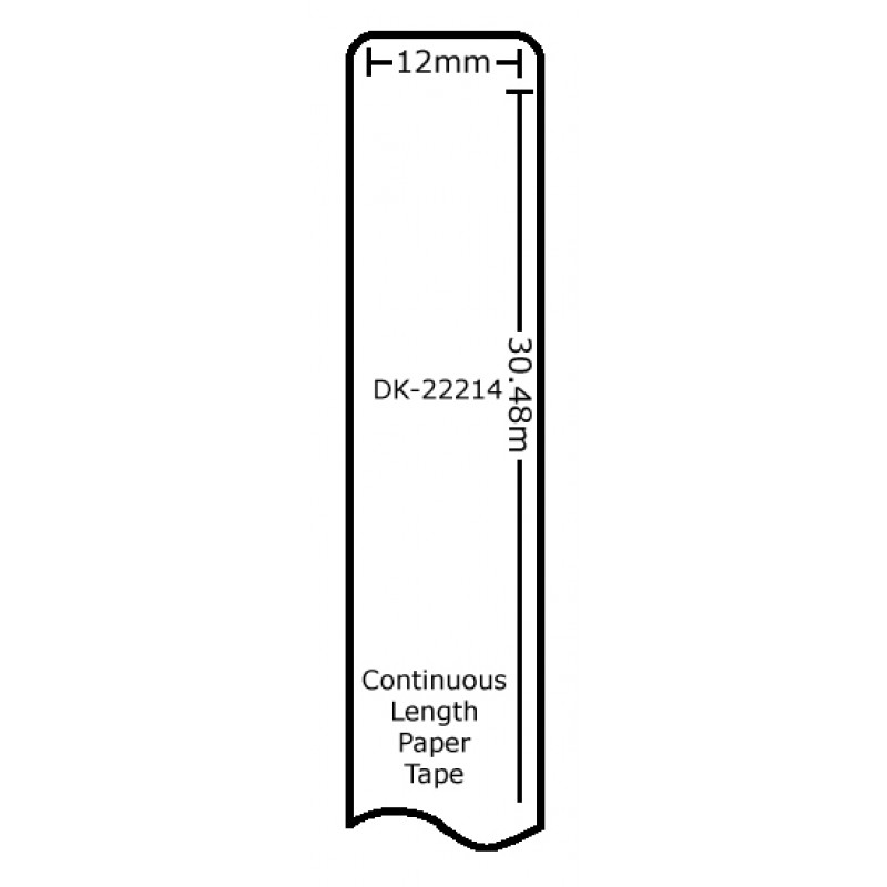 Compatible Brother White Address Labels DK-22214 12mm x 30.48m (Pack Of 3)